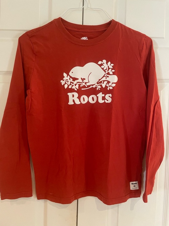 Roots Other - Roots Kids Long Sleeve Tee in Orange with White Beaver Logo